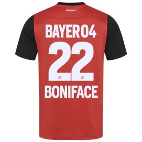 Günstige Fußballtrikots Bayer 04 Leverkusen Victor Boniface 22 Heimtrikot 2024-25 Kurzarm